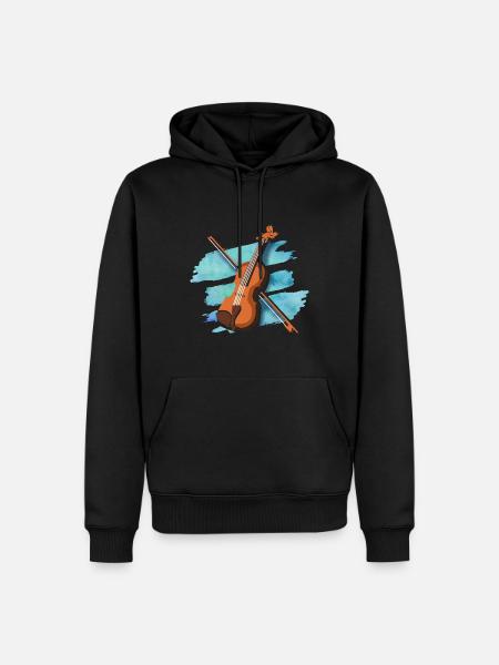Eleganter Geigenbogen Virtuose - Männer Premium Bio Hoodie - Schwarz
