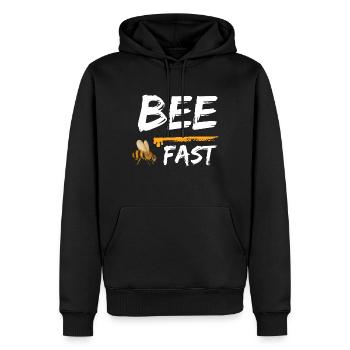 bee fast bees honey - Männer Premium Bio Hoodie - Schwarz - Vorne - Nico (187cm)