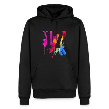 17 JAHRE 17. GEBURTSTAG - Männer Premium Bio Hoodie - Schwarz - Vorne - Nico (187cm)