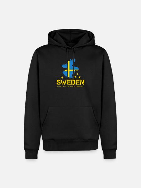 Schweden Sweden - Männer Premium Bio Hoodie - Schwarz