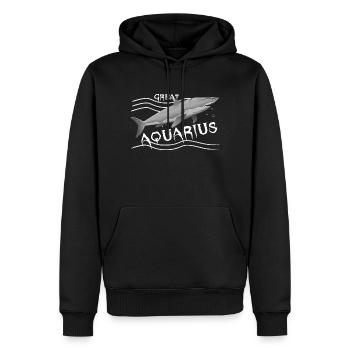 Wassermann Sternzeichen Wassermann - Männer Premium Bio Hoodie - Schwarz - Vorne - Nico (187cm)