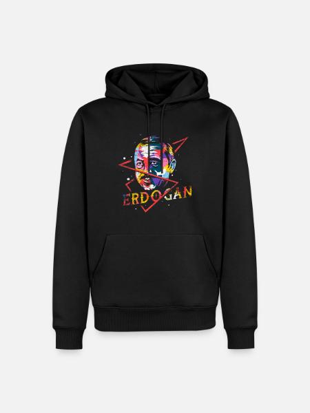 Spöttischer Erdogan Boxhandschuh - Männer Premium Bio Hoodie - Schwarz