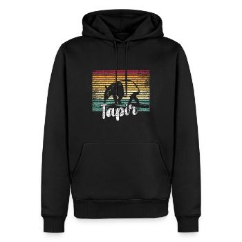 Knuffiger Tapir Regenwaldbewohner - Männer Premium Bio Hoodie - Schwarz - Vorne - Nico (187cm)