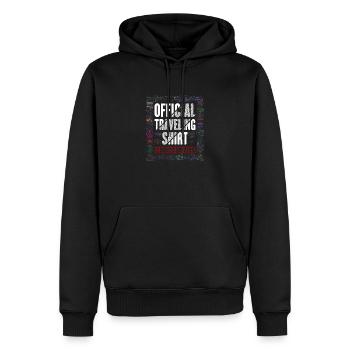 Reiselust Stempel Flug Reisen Urlaub Kreuzfahrt - Männer Premium Bio Hoodie - Schwarz - Vorne - Nico (187cm)