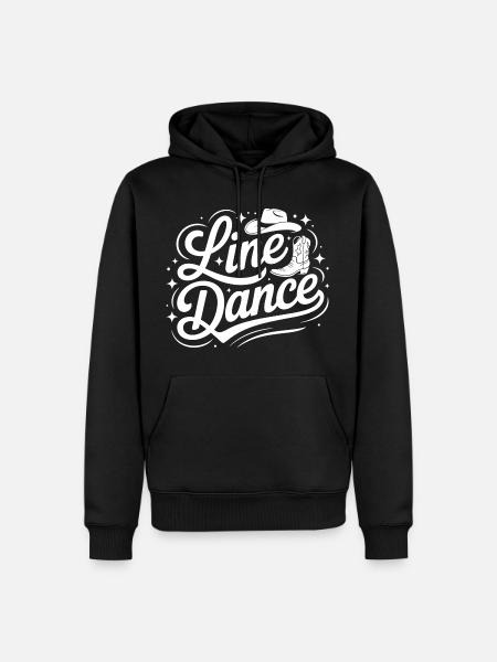 Line Dance mein Hobby - meine Passion - mein Ding - Männer Premium Bio Hoodie - Schwarz