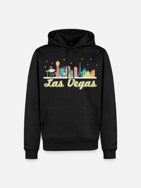 Las Vegas Strip - Männer Premium Bio Hoodie - Schwarz