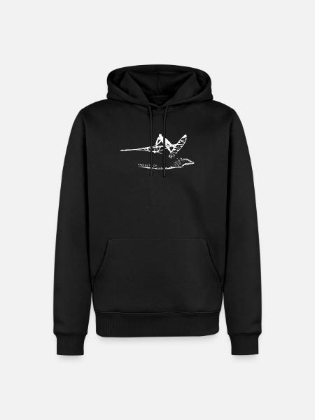 Shaka Freestyle Jump Windsurfen Cabarete DR - Männer Premium Bio Hoodie - Schwarz