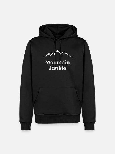 mountain junkie - Men’s Premium Organic Hoodie - black