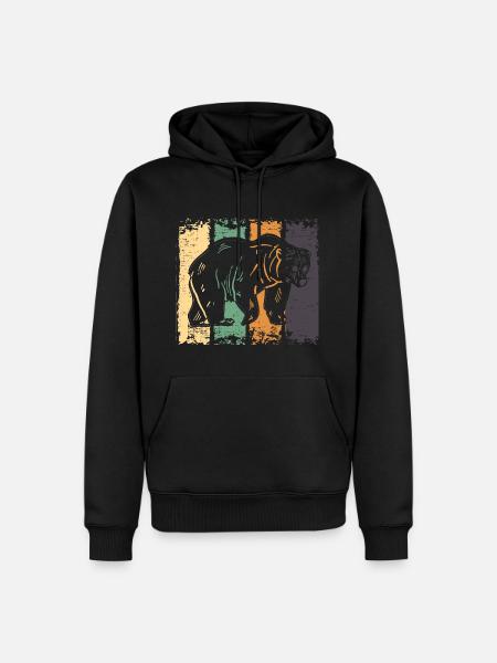 Bär - Männer Premium Bio Hoodie - Schwarz