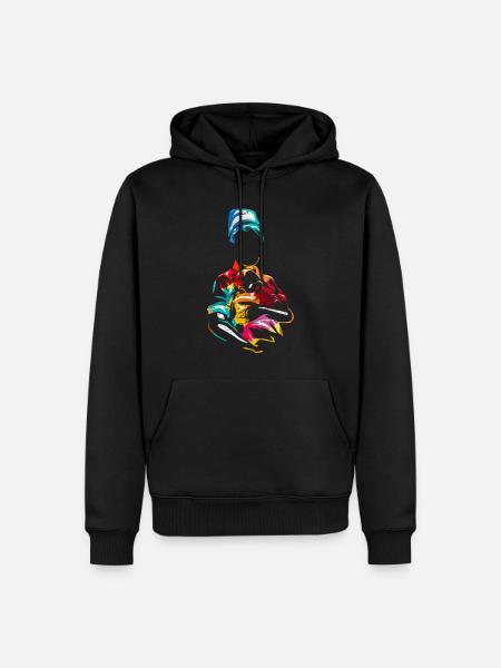 Engagierte Hebamme Geburtshilfe - Männer Premium Bio Hoodie - Schwarz