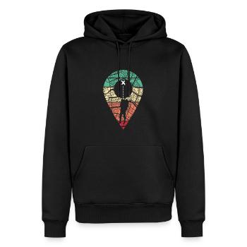 Schatzsuche GPS Schnitzeljagd Cacher Cache - Männer Premium Bio Hoodie - Schwarz - Vorne - Nico (187cm)