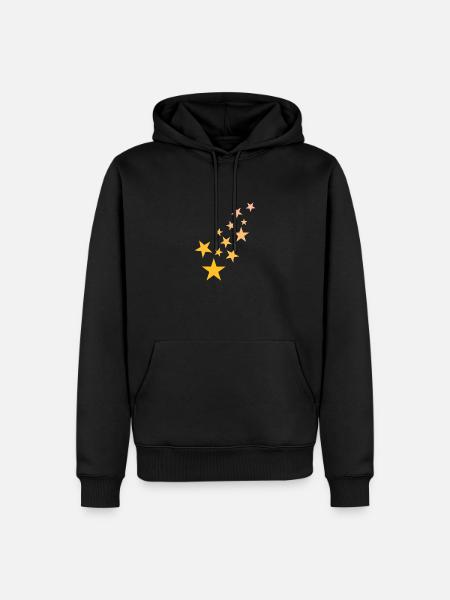 Star asterisk pattern starry sky - Men’s Premium Organic Hoodie - black