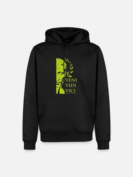 César vert - Sweat à capuche Premium bio Homme - noir
