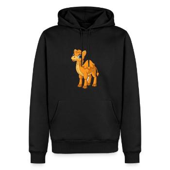 Kamel Niedliche Maskottchen Zeichentrickfigur Kawaii - Männer Premium Bio Hoodie - Schwarz - Vorne - Nico (187cm)
