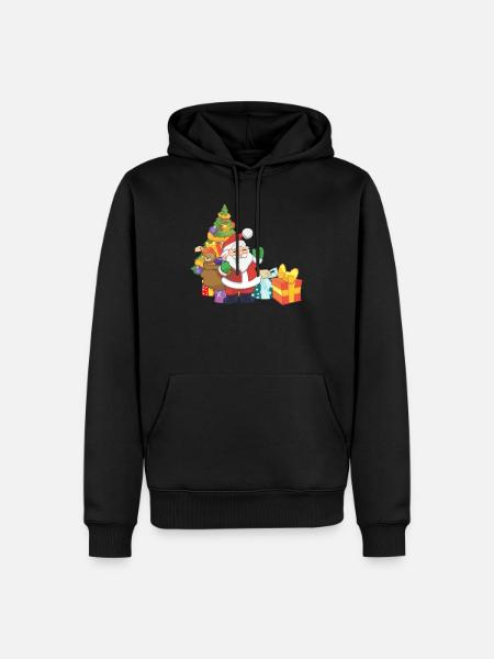 Weihnachtsmann - Männer Premium Bio Hoodie - Schwarz