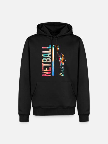 Dynamischer Netzball Hallenturnier - Männer Premium Bio Hoodie - Schwarz