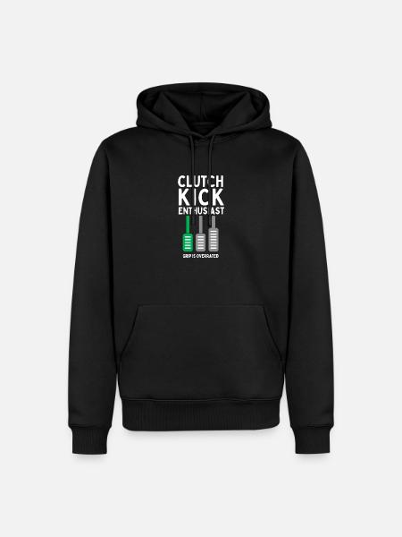 Clutch Kick Enthusiast - Männer Premium Bio Hoodie - Schwarz