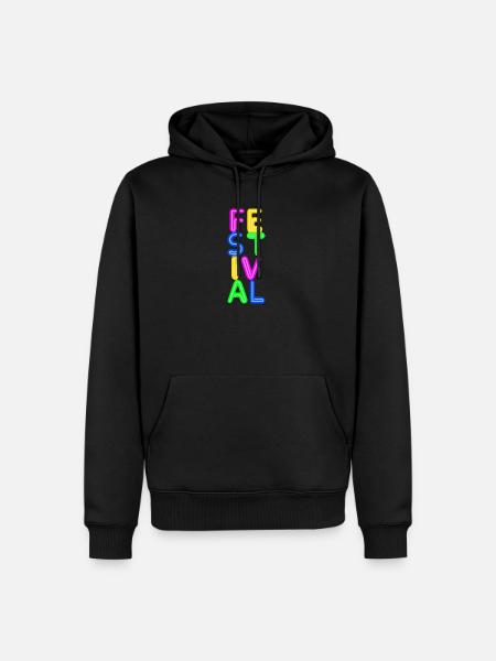Festival - Männer Premium Bio Hoodie - Schwarz
