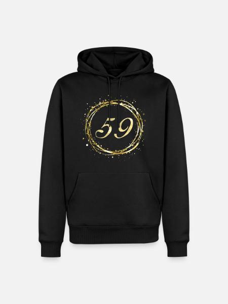 59 - Männer Premium Bio Hoodie - Schwarz