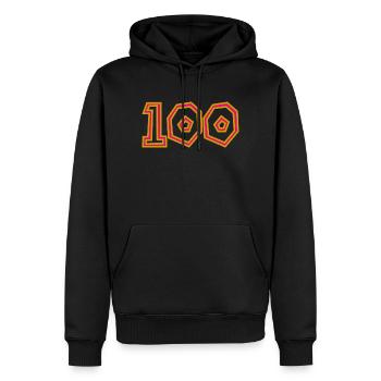 100. 100 JAHRE. 100-JÄHRIGES JUBILÄUM. 100. GEBURTSTAG - Männer Premium Bio Hoodie - Schwarz - Vorne - Nico (187cm)