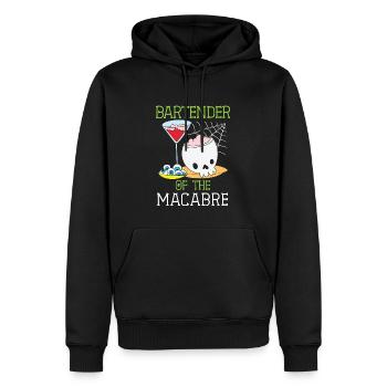Barkeeper des Makabren Barkeeper Halloween - Männer Premium Bio Hoodie - Schwarz - Vorne - Nico (187cm)