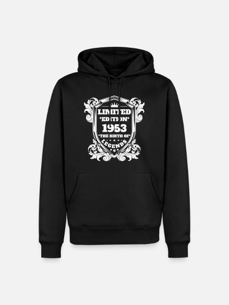 1953 - Männer Premium Bio Hoodie - Schwarz