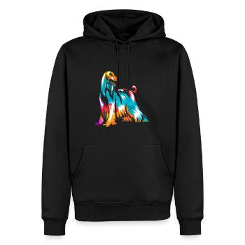 Geschmeidiger Windhund Rennsport - Männer Premium Bio Hoodie - Schwarz - Vorne - Nico (187cm)