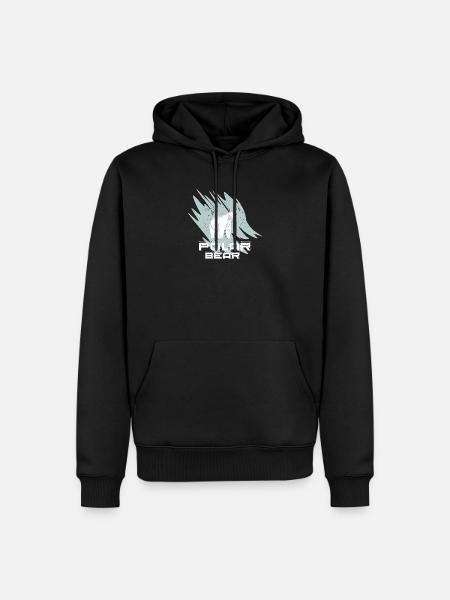 Polar Bär - Männer Premium Bio Hoodie - Schwarz