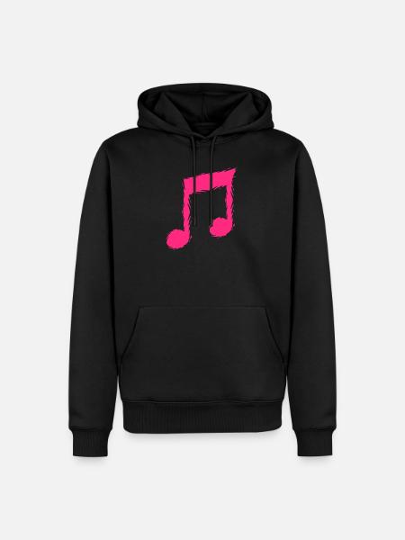 Musiknote Musik Design Sänger - Männer Premium Bio Hoodie - Schwarz