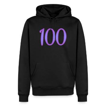 100 - Sweat à capuche Premium bio Homme - noir - Devant - Nico (187cm)
