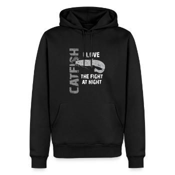 Catfish Fishing Sport Fishing Strong Fish - Men’s Premium Organic Hoodie - black - Front - Nico (187cm)