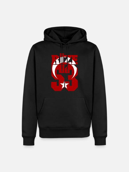 Rize 53 Türkei Flagge - Männer Premium Bio Hoodie - Schwarz