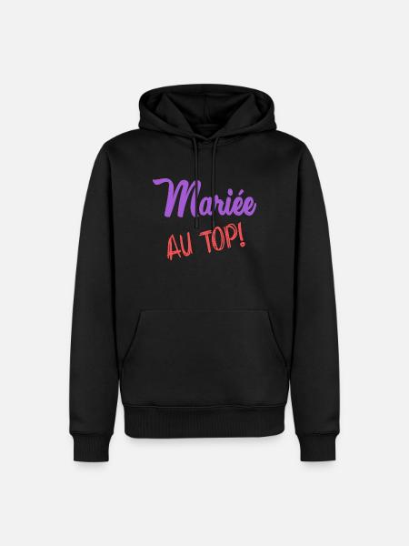 MARIEE - Sweat à capuche Premium bio Homme - noir