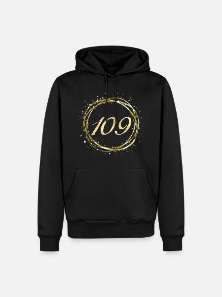 109 - Männer Premium Bio Hoodie - Schwarz