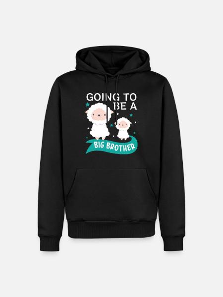 Ich Werde Bald Großer Bruder - Männer Premium Bio Hoodie - Schwarz