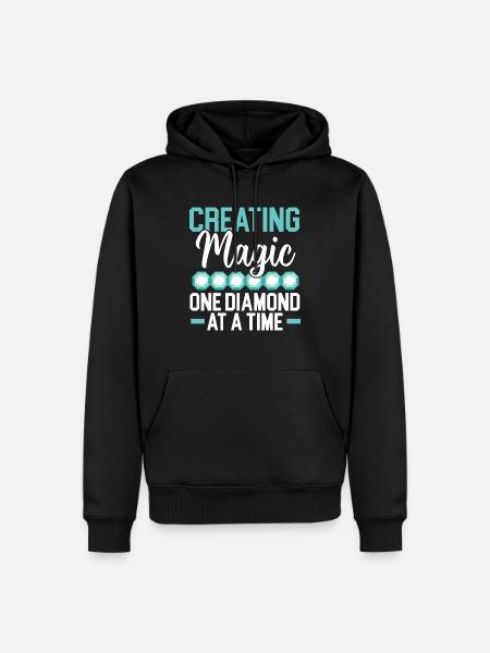 Diamantmalerei Handwerkszeug Diamantmaler - Männer Premium Bio Hoodie - Schwarz
