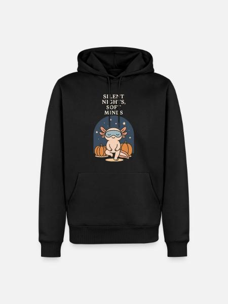 Axolotl Silent Nights Halloween - Männer Premium Bio Hoodie - Schwarz