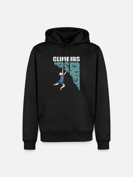 Klettern Climbing Kletterer Climber - Männer Premium Bio Hoodie - Schwarz