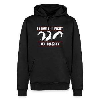 I poisson-chat - pêcheur de poisson-chat - Sweat à capuche Premium bio Homme - noir - Devant - Nico (187cm)