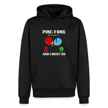 Tischtennis - Männer Premium Bio Hoodie - Schwarz - Vorne - Nico (187cm)