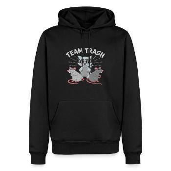 Team Trash Racoon Lover - Männer Premium Bio Hoodie - Schwarz - Vorne - Nico (187cm)