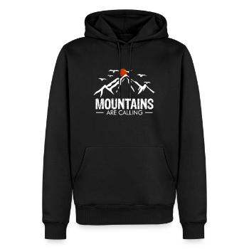 escalade alpinisme alpinisme escalade sportive - Sweat à capuche Premium bio Homme - noir - Devant - Nico (187cm)
