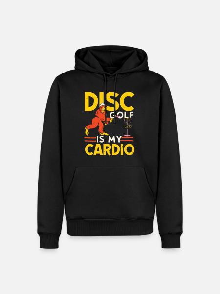 Scheibengolf ist mein Kardiotraining Freizeit-Werf - Männer Premium Bio Hoodie - Schwarz