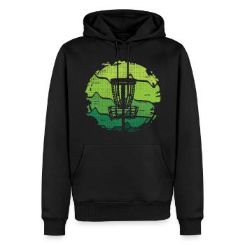 Disc Golf Spieler Frisbee Friesbeesport Discgolf - Männer Premium Bio Hoodie - Schwarz - Vorne - Nico (187cm)