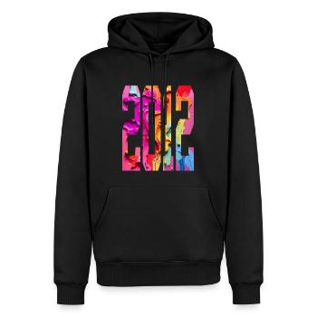 BUNT 14E ANNIVERSAIRE 2012 - Sweat à capuche Premium bio Homme - noir - Devant - Nico (187cm)