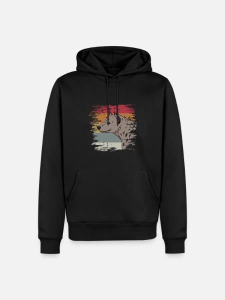 Hyäne - Männer Premium Bio Hoodie - Schwarz