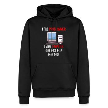 I Are Programmer Funny Computer Programming - Männer Premium Bio Hoodie - Schwarz - Vorne - Nico (187cm)