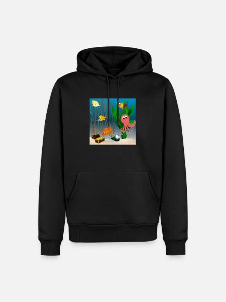 Marine life - Men’s Premium Organic Hoodie - black