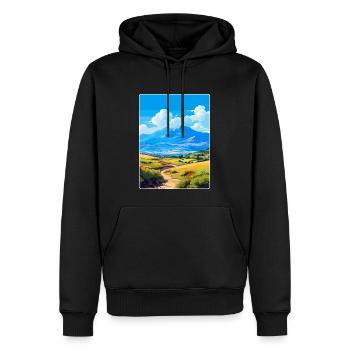 Mount Ida Greece Vintage Travel Poster Souvenir - Men’s Premium Organic Hoodie - black - Front - Nico (187cm)
