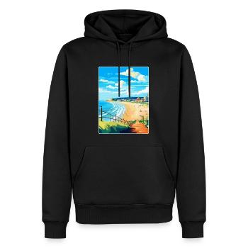 Bournemouth Dorset Vintage Voyage Poster Souvenir - Sweat à capuche Premium bio Homme - noir - Devant - Nico (187cm)